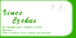 vince czekus business card